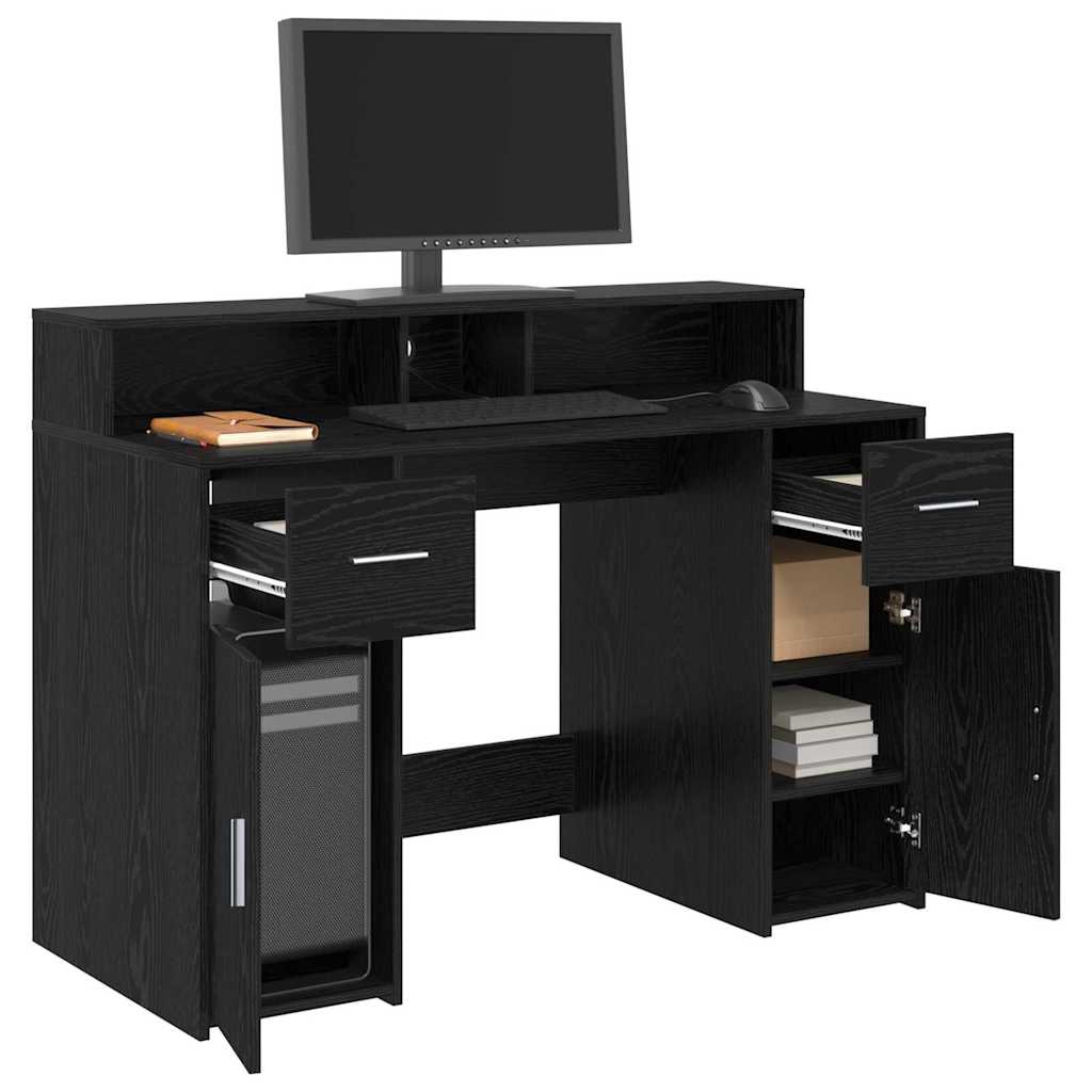 Schreibtisch Schwarze Eiche 120 x 55 x 91 cm Holzwerkstoff