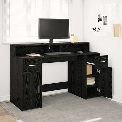 Schreibtisch Schwarze Eiche 140 x 55 x 91 cm Holzwerkstoff