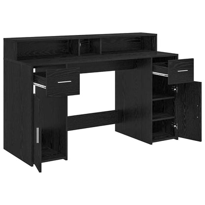 Schreibtisch Schwarze Eiche 140 x 55 x 91 cm Holzwerkstoff