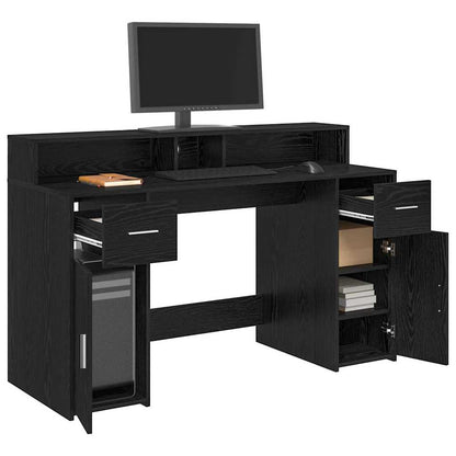 Schreibtisch Schwarze Eiche 140 x 55 x 91 cm Holzwerkstoff