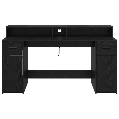 Schreibtisch Schwarze Eiche 160 x 55 x 91 cm Holzwerkstoff