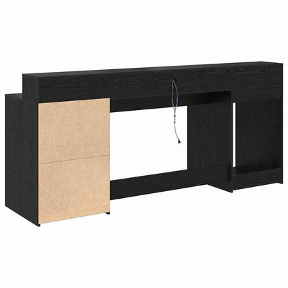 Schreibtisch Schwarze Eiche 200 x 55 x 91 cm Holzwerkstoff