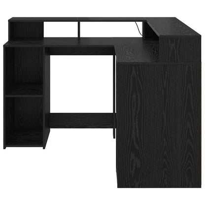 Schreibtisch Schwarze Eiche 130 x 130 x 91 cm Holzwerkstoff