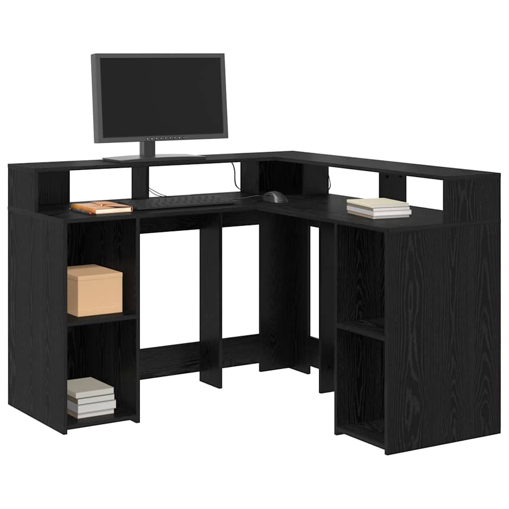 Schreibtisch Schwarze Eiche 130 x 130 x 91 cm Holzwerkstoff