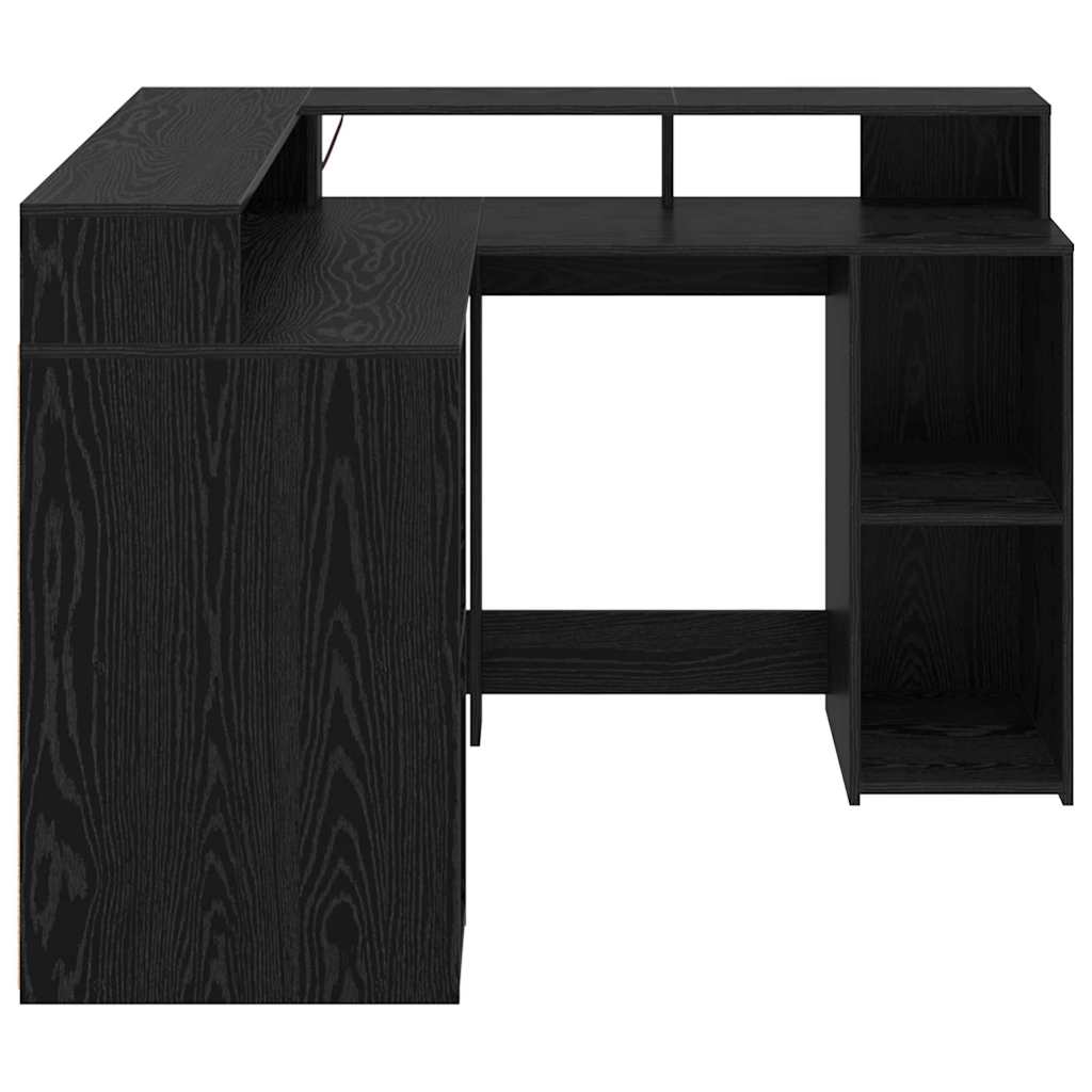 Schreibtisch Schwarze Eiche 130 x 130 x 91 cm Holzwerkstoff