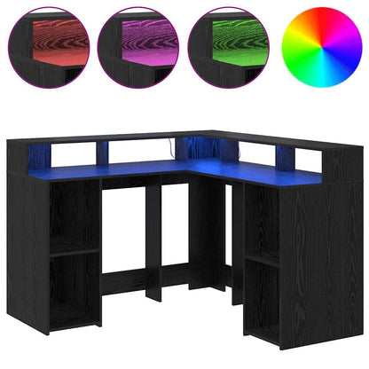 Schreibtisch Schwarze Eiche 130 x 130 x 91 cm Holzwerkstoff