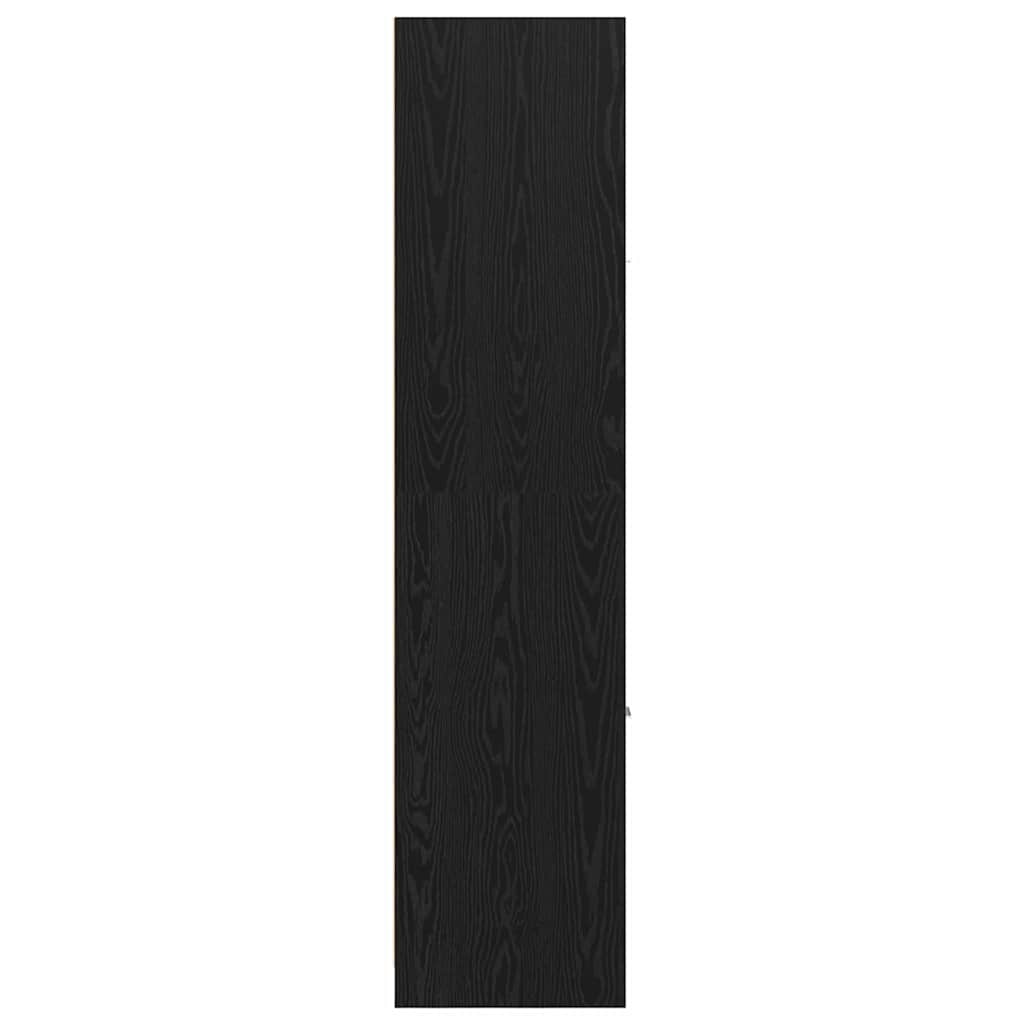 Apothekerschrank Schwarz Eichen-Optik 30 x 41 x 174.5 cm