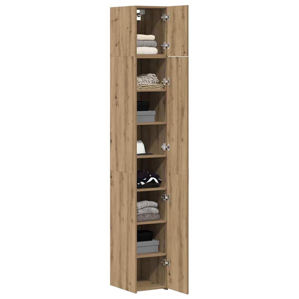 Schlanker Stauraum Schrank Eiche handwerklich