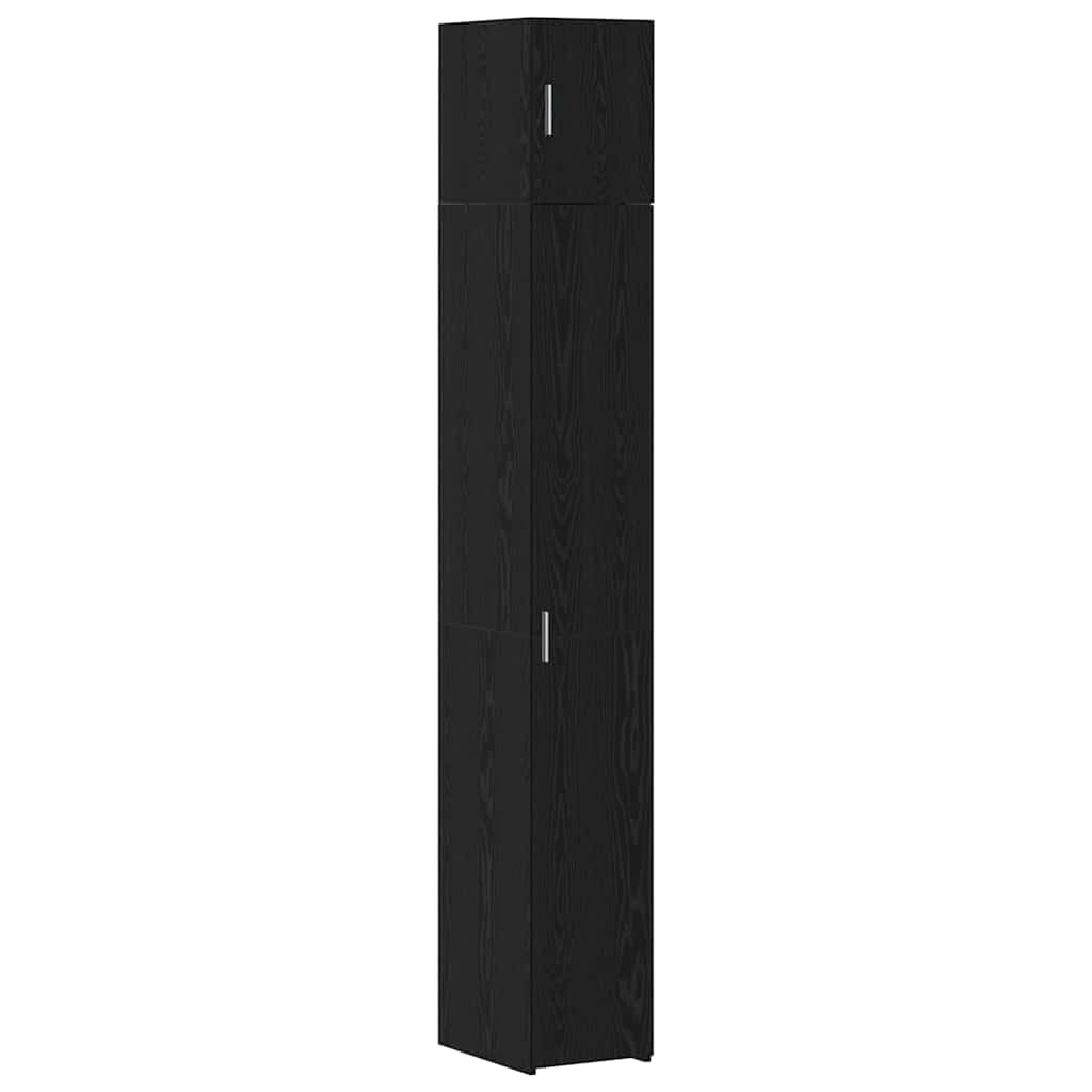 Schlanker Stauraum Schrank Schwarze Eiche 30 x 42.5 x 225 cm