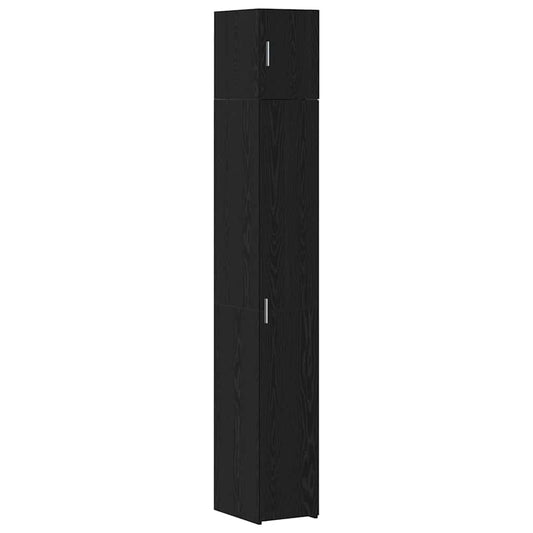 Schlanker Stauraum Schrank Schwarze Eiche 30 x 42.5 x 225 cm