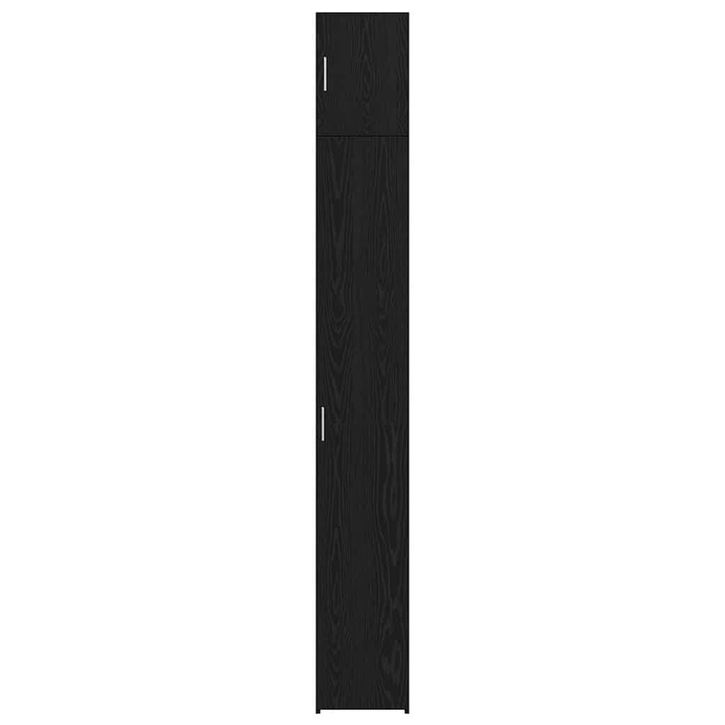 Schlanker Stauraum Schrank Schwarze Eiche 30 x 42.5 x 225 cm
