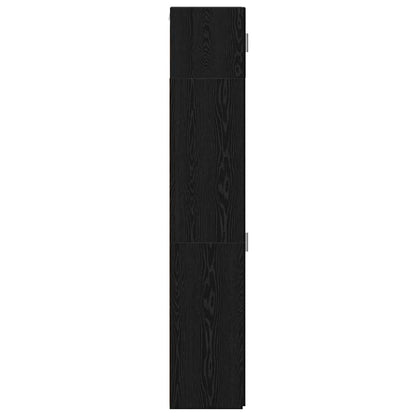 Schlanker Stauraum Schrank Schwarze Eiche 30 x 42.5 x 225 cm