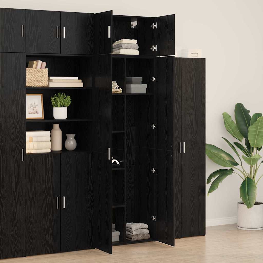 Badschrank Schwarze Eiche 70 x 42,5 x 225 cm Holzwerkstoff