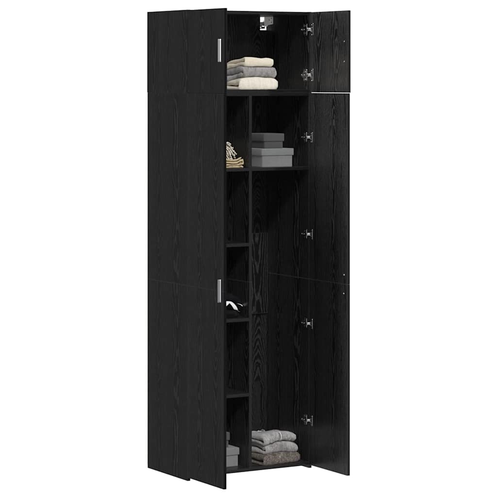Badschrank Schwarze Eiche 70 x 42,5 x 225 cm Holzwerkstoff