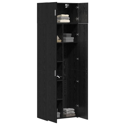 Badschrank Schwarze Eiche 70 x 42,5 x 225 cm Holzwerkstoff