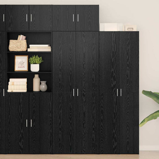 Badschrank Schwarze Eiche 70 x 42,5 x 225 cm Holzwerkstoff