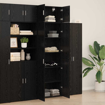 Badschrank Schwarze Eiche 70 x 42,5 x 225 cm Holzwerkstoff