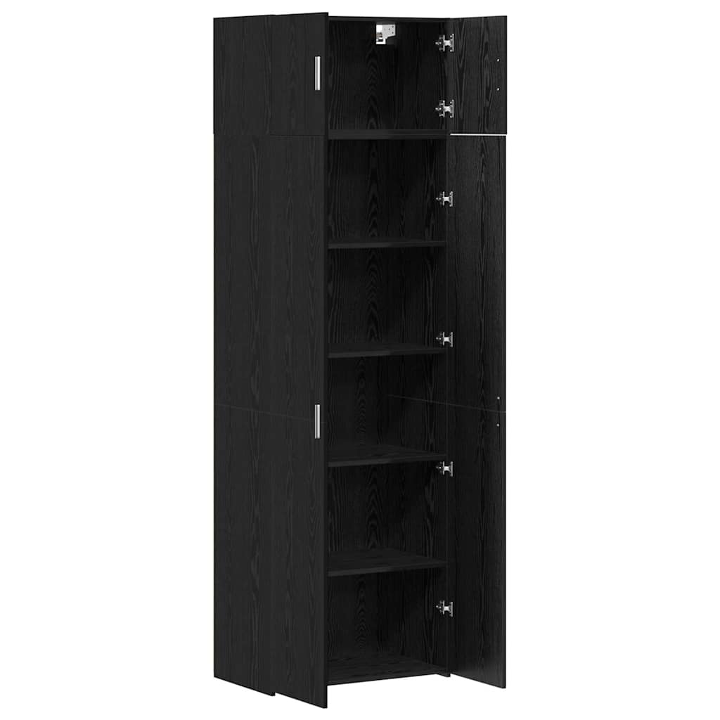 Badschrank Schwarze Eiche 70 x 42,5 x 225 cm Holzwerkstoff
