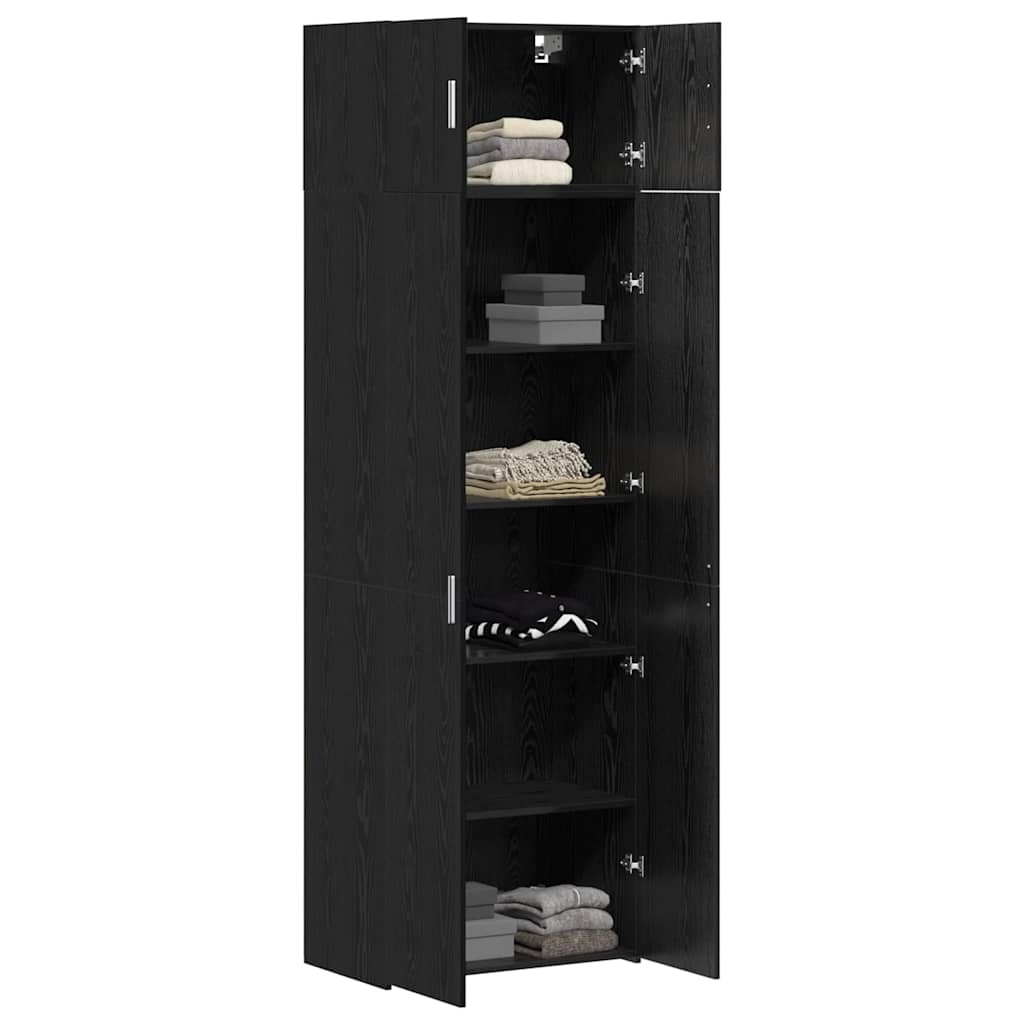 Badschrank Schwarze Eiche 70 x 42,5 x 225 cm Holzwerkstoff