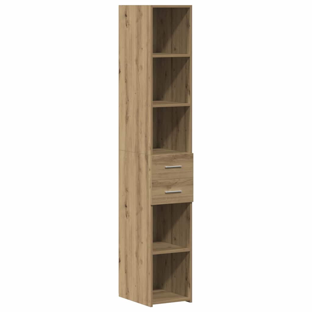 Schlanker Stauraum Schrank mit Schubladen Eiche handwerklich