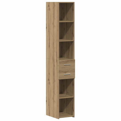 Schlanker Stauraum Schrank mit Schubladen Eiche handwerklich