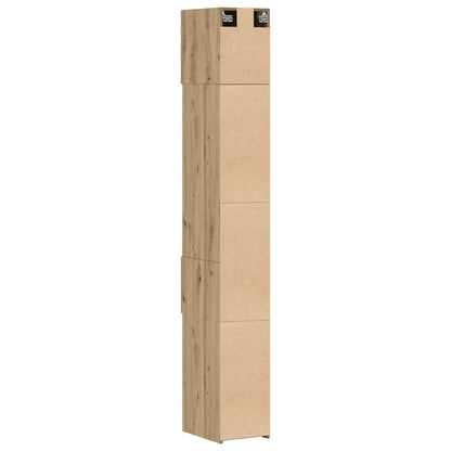 Schlanker Stauraum Schrank mit Schubladen Eiche handwerklich