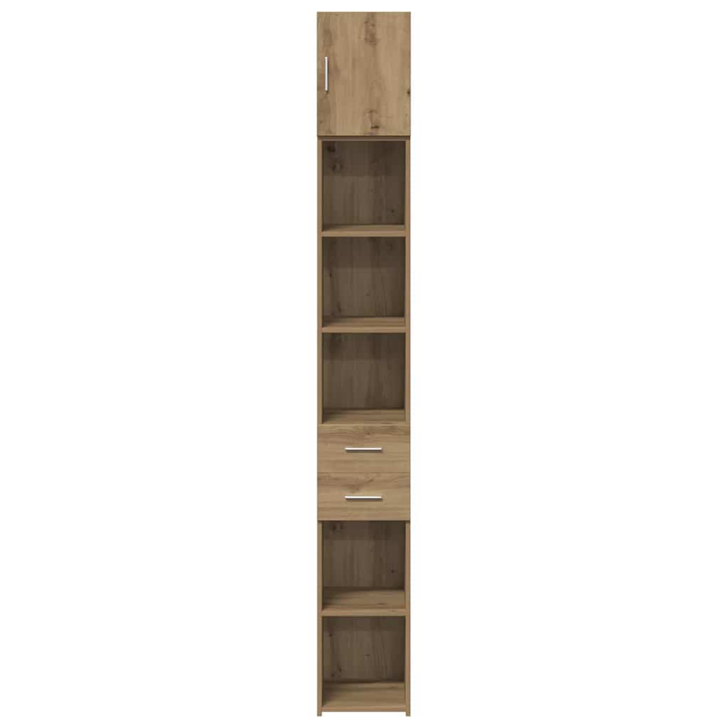 Schlanker Stauraum Schrank mit Schubladen Eiche handwerklich