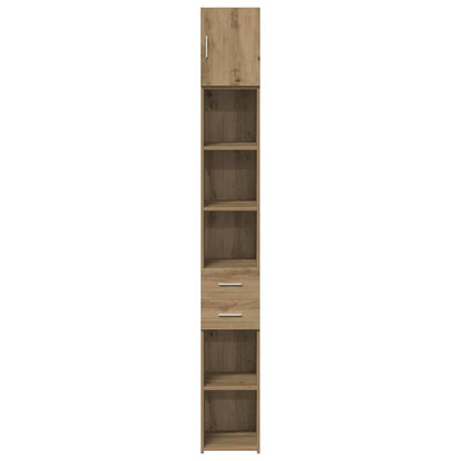 Schlanker Stauraum Schrank mit Schubladen Eiche handwerklich