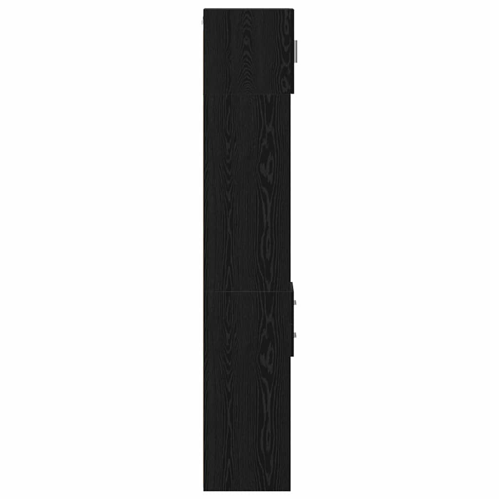 Schlanker Stauraum Schrank Schwarze Eiche 30 x 42.5 x 225 cm