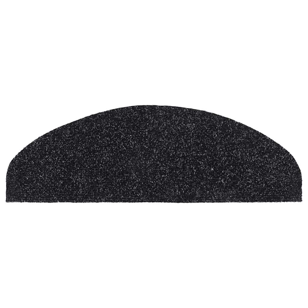 Stufenmatten Selbstklebend 20 Stk. 65x21x4 cm Schwarz Halbrund Groß