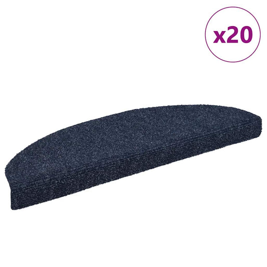 Stufenmatten Selbstklebend 20 Stk. 65x21x4 cm Blau Halbrund Groß