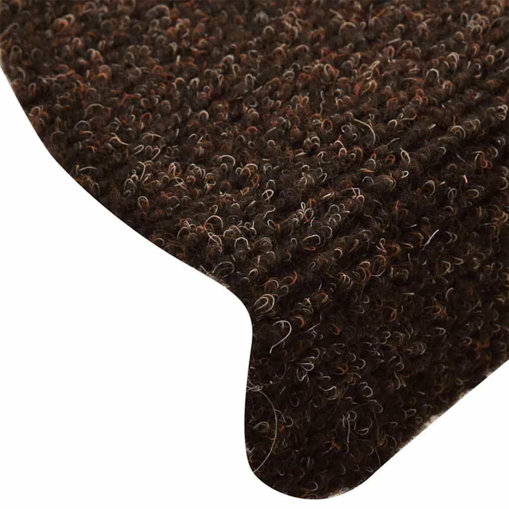 Stufenmatten Selbstklebend 20 Stk. 65x21x4 cm Braun Halbrund Groß