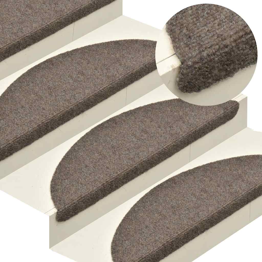 Stufenmatten Selbstklebend 20 Stk. 65x21x4 cm Beige Halbrund Groß