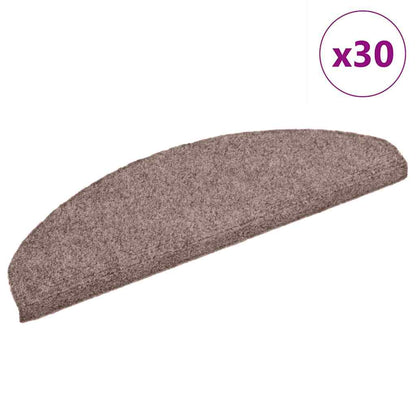 Stufenmatten Selbstklebend 30 Stk. 65x21x4 cm Hellbraun Halbrund Groß