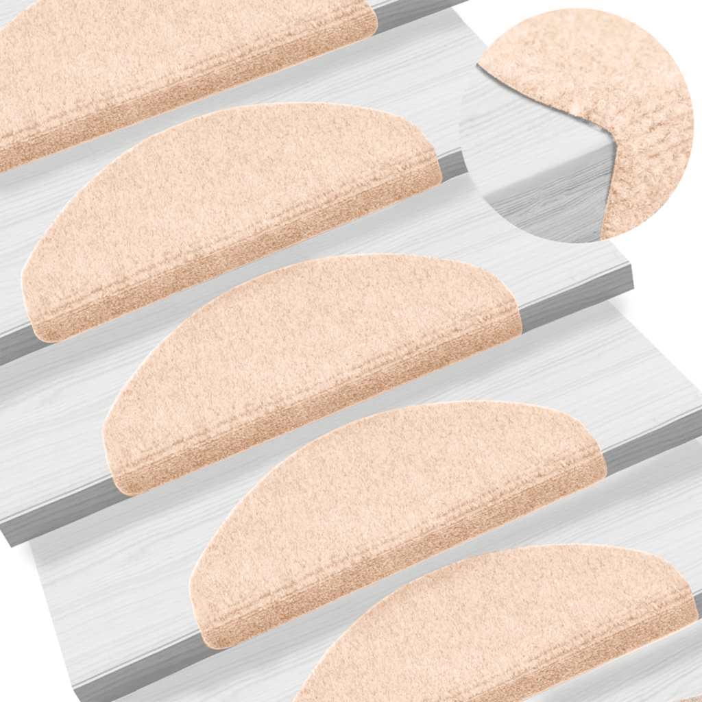 Stufenmatten Selbstklebend 30 Stk. 65x21x4 cm Hellbraun Halbrund Groß