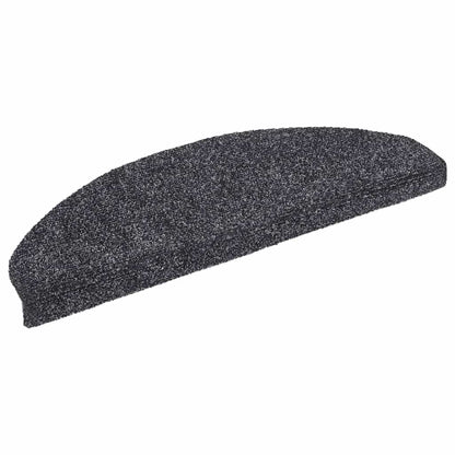 Stufenmatten Selbstklebend 30 Stk. 65x21x4 cm Dunkelgrau Halbrund Groß