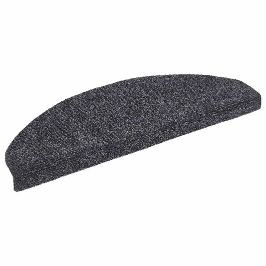 Stufenmatten Selbstklebend 30 Stk. 65x21x4 cm Dunkelgrau Halbrund Groß