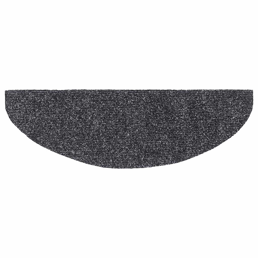 Stufenmatten Selbstklebend 30 Stk. 65x21x4 cm Dunkelgrau Halbrund Groß