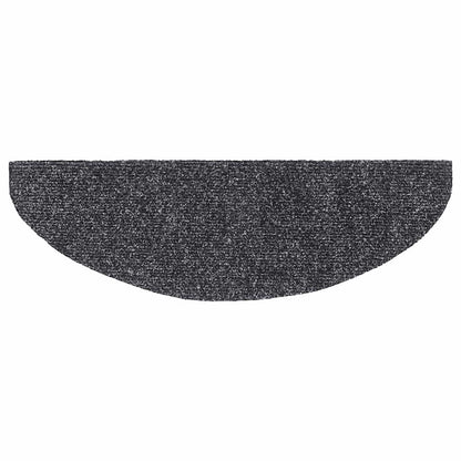 Stufenmatten Selbstklebend 30 Stk. 65x21x4 cm Dunkelgrau Halbrund Groß