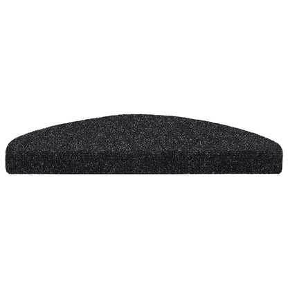 Stufenmatten Selbstklebend 30 Stk. 65x21x4 cm Schwarz Halbrund Groß