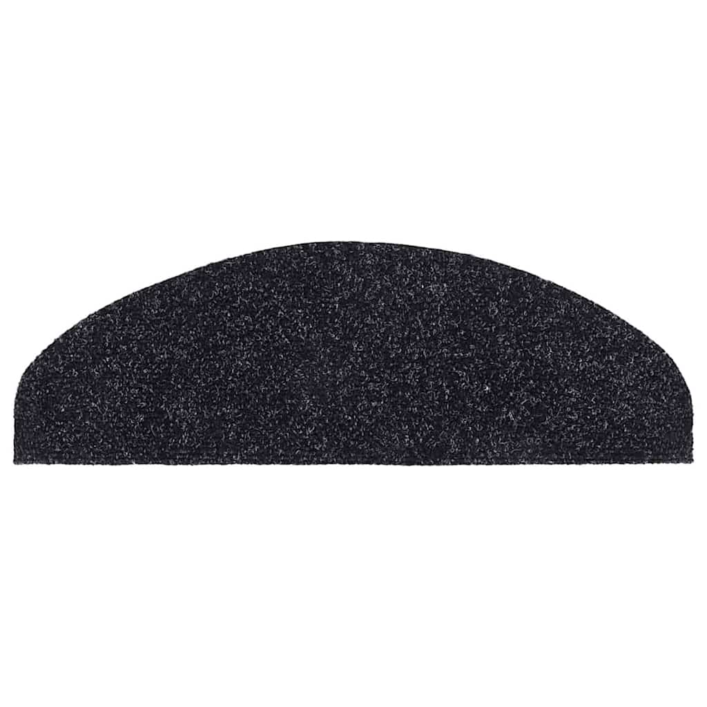 Stufenmatten Selbstklebend 30 Stk. 65x21x4 cm Schwarz Halbrund Groß