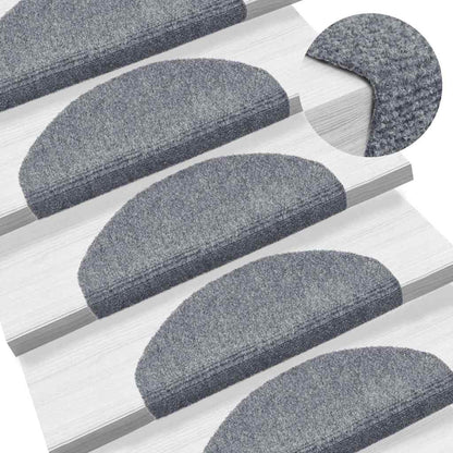 Stufenmatten Selbstklebend 30 Stk. 65x21x4 cm Hellgrau Halbrund Groß