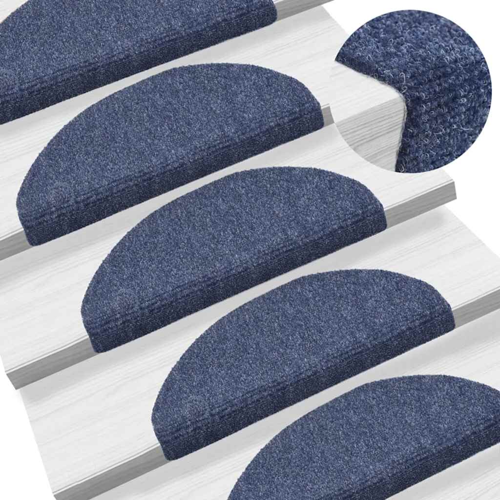 Stufenmatten Selbstklebend 30 Stk. 65x21x4 cm Blau Halbrund Groß