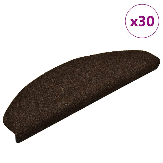 Stufenmatten Selbstklebend 30 Stk. 65x21x4 cm Braun Halbrund Groß