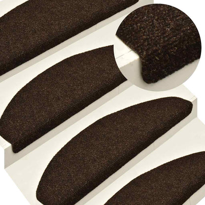 Stufenmatten Selbstklebend 30 Stk. 65x21x4 cm Braun Halbrund Groß