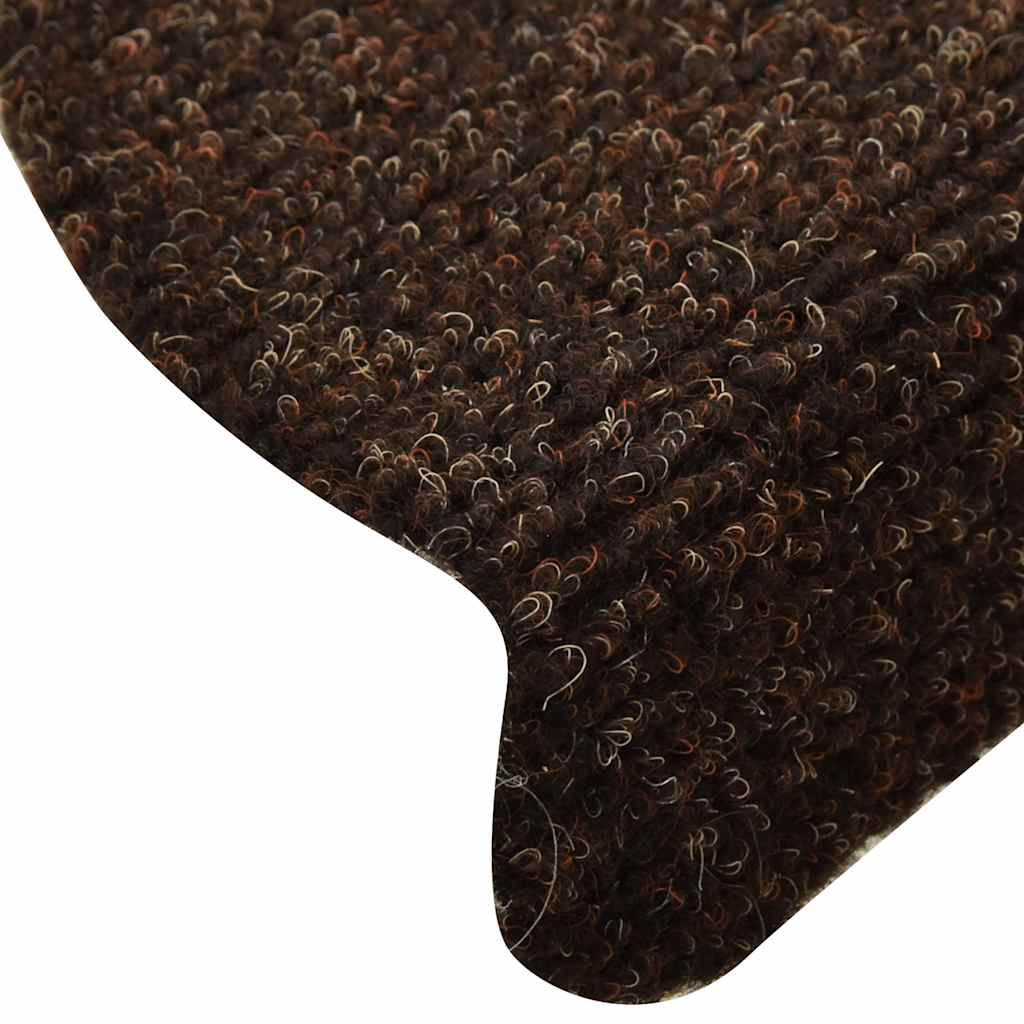 Stufenmatten Selbstklebend 30 Stk. 65x21x4 cm Braun Halbrund Groß