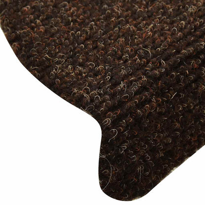 Stufenmatten Selbstklebend 30 Stk. 65x21x4 cm Braun Halbrund Groß