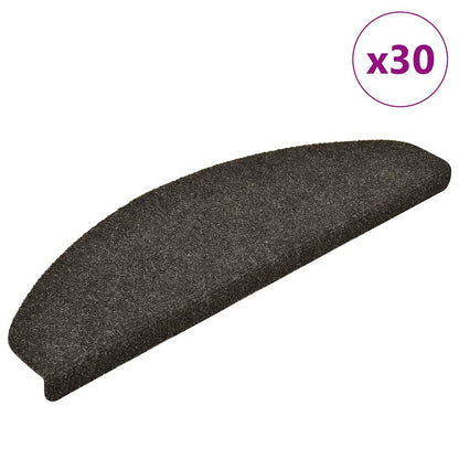 Stufenmatten Selbstklebend 30 Stk. 65x21x4 cm Anthrazit Halbrund Groß