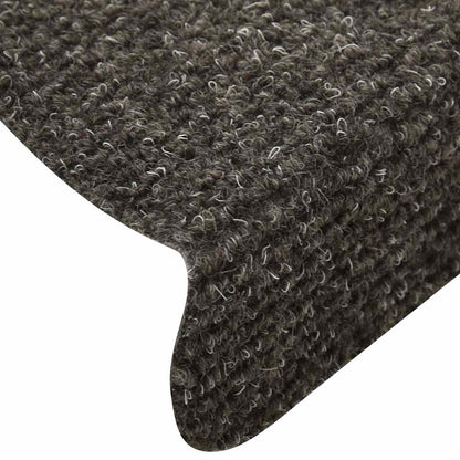 Stufenmatten Selbstklebend 30 Stk. 65x21x4 cm Anthrazit Halbrund Groß