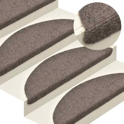 Stufenmatten Selbstklebend 30 Stk. 65x21x4 cm Beige Halbrund Groß